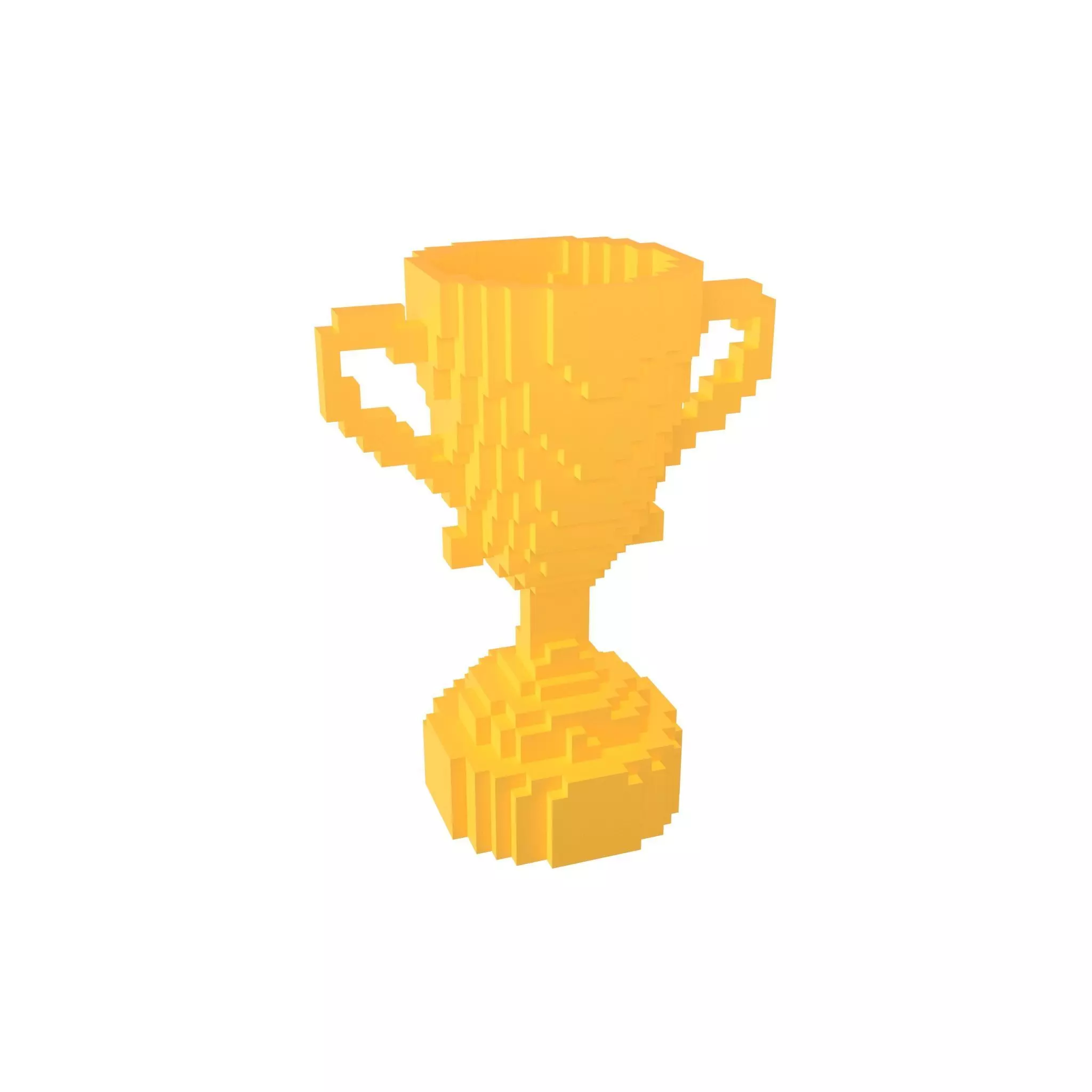Voxel Trophy v1 002 Low-poly 3D model_0