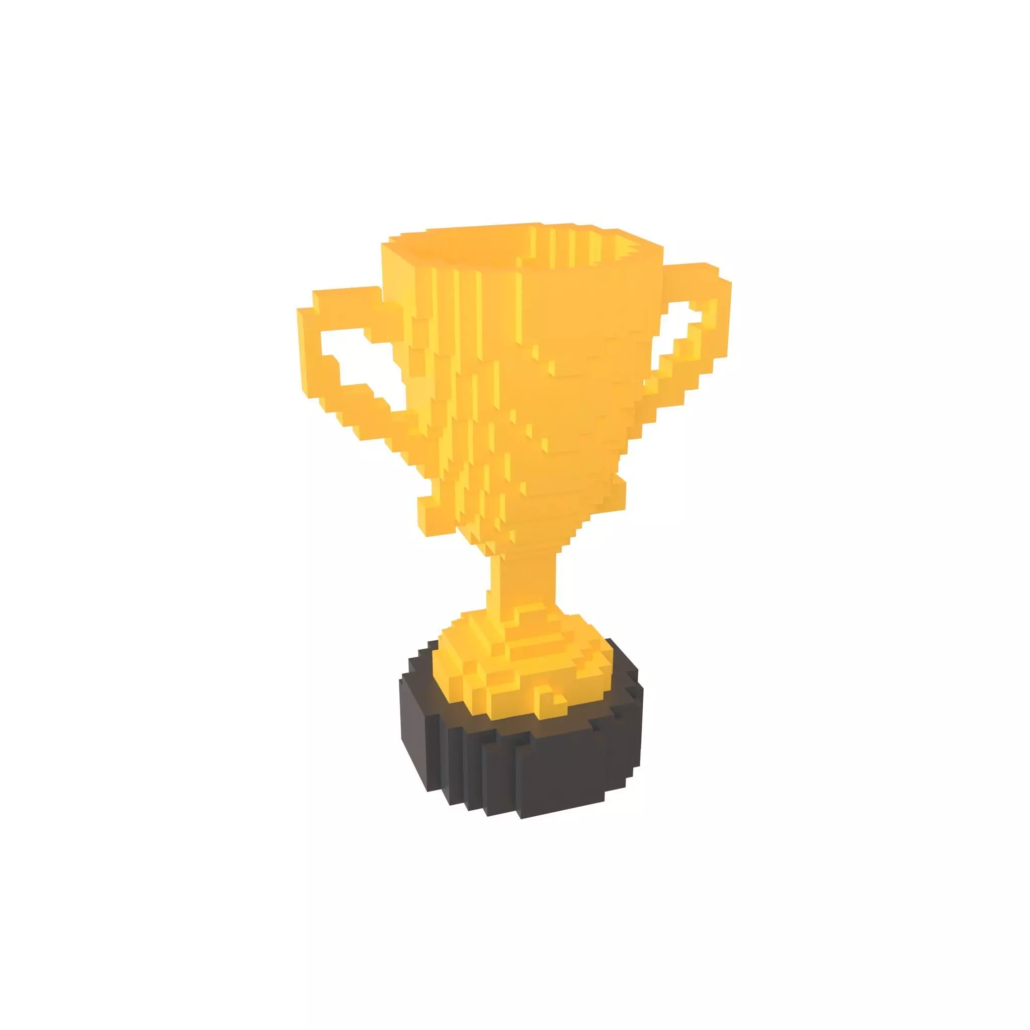 Voxel Trophy v1 004 Low-poly 3D model_0