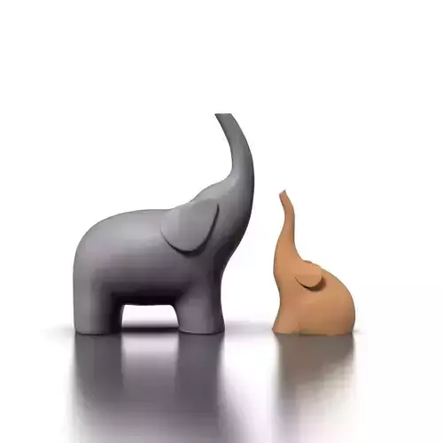 ELEPHANT PAIR SCULPTURE