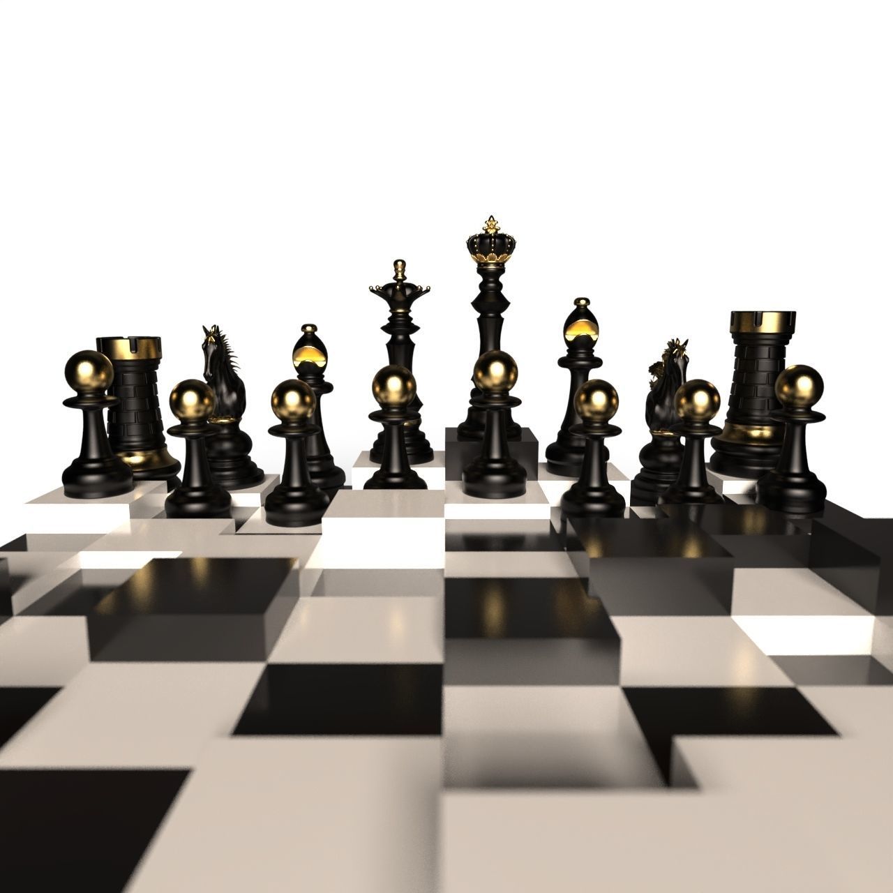 FINEST CHESS SET 3D print model_2