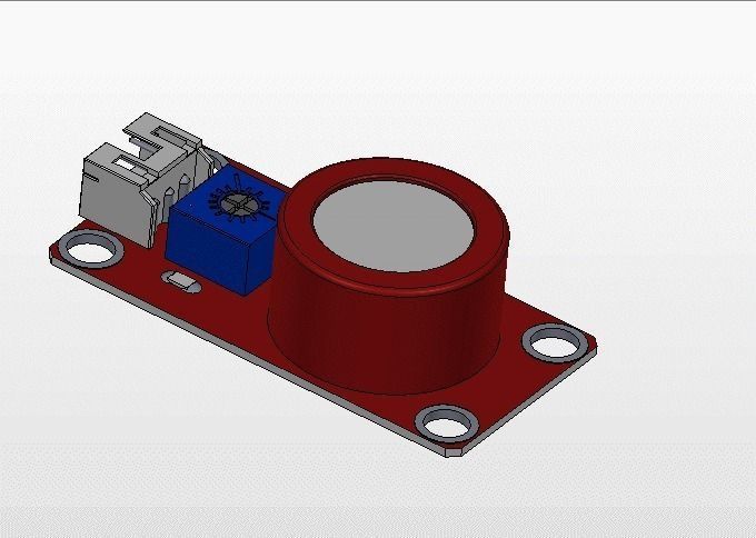 MQ9 SENSOR DE GAS 3D model_0