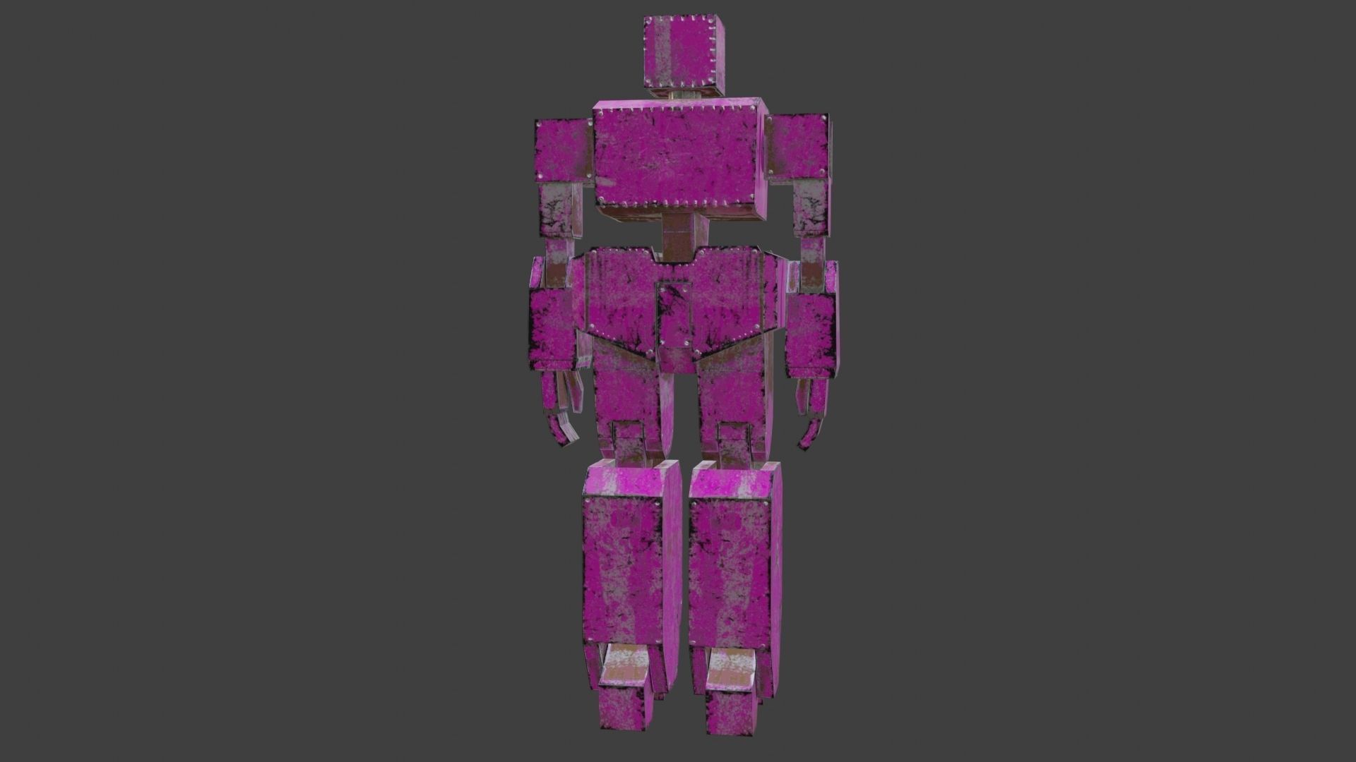 Box Robot Rigged Character Low-poly 3D model_13