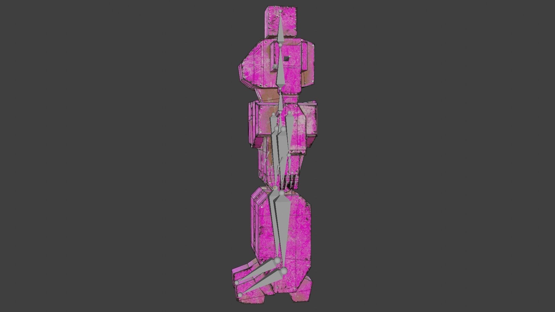 Box Robot Rigged Character Low-poly 3D model_42
