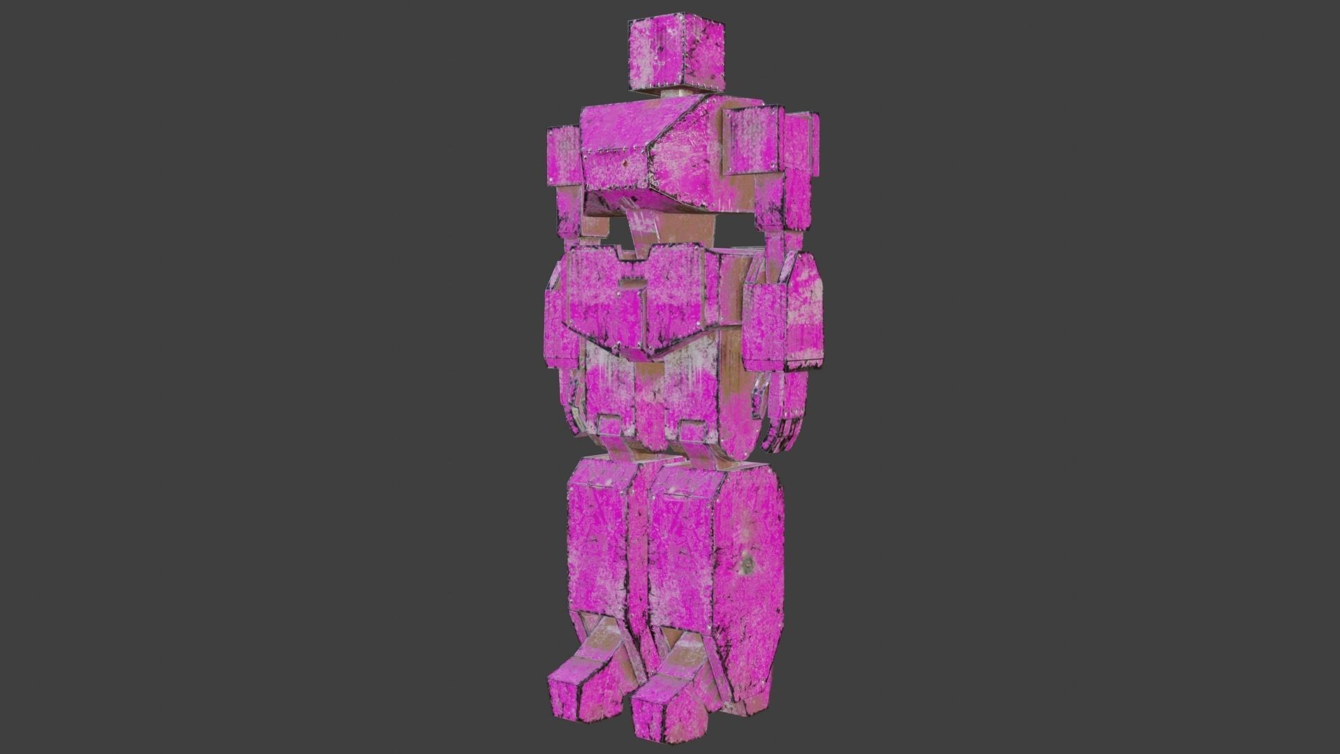 Box Robot Rigged Character Low-poly 3D model_21