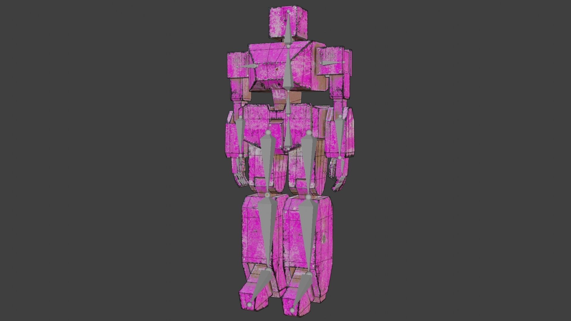 Box Robot Rigged Character Low-poly 3D model_47