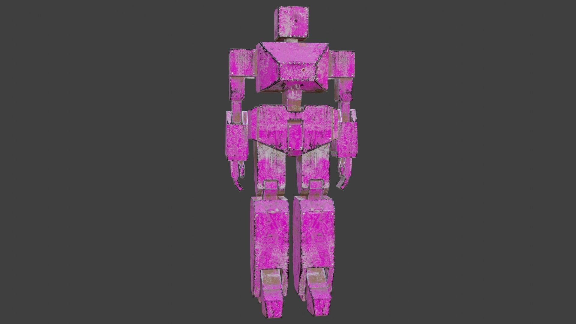 Box Robot Rigged Character Low-poly 3D model_5