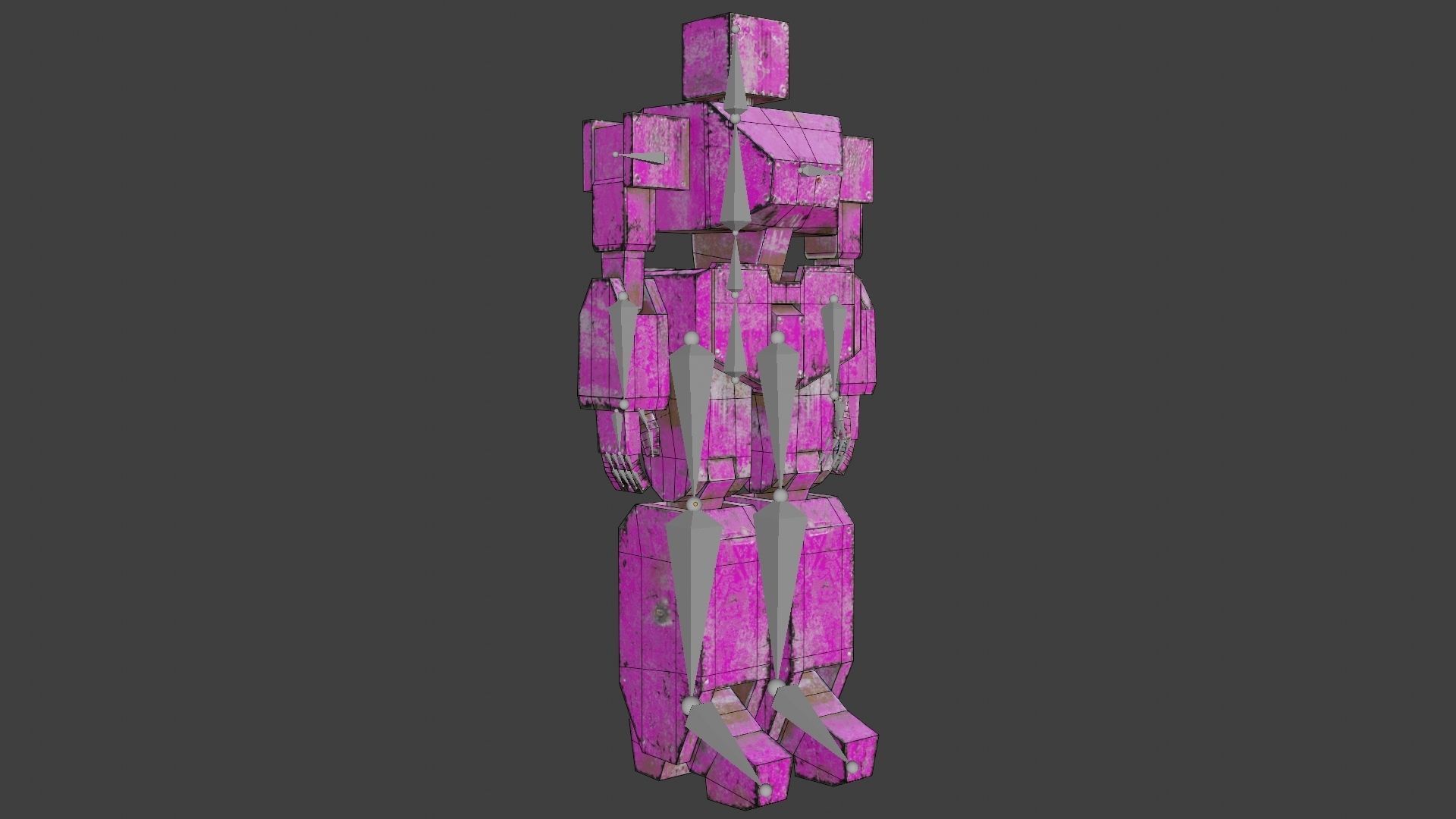 Box Robot Rigged Character Low-poly 3D model_31