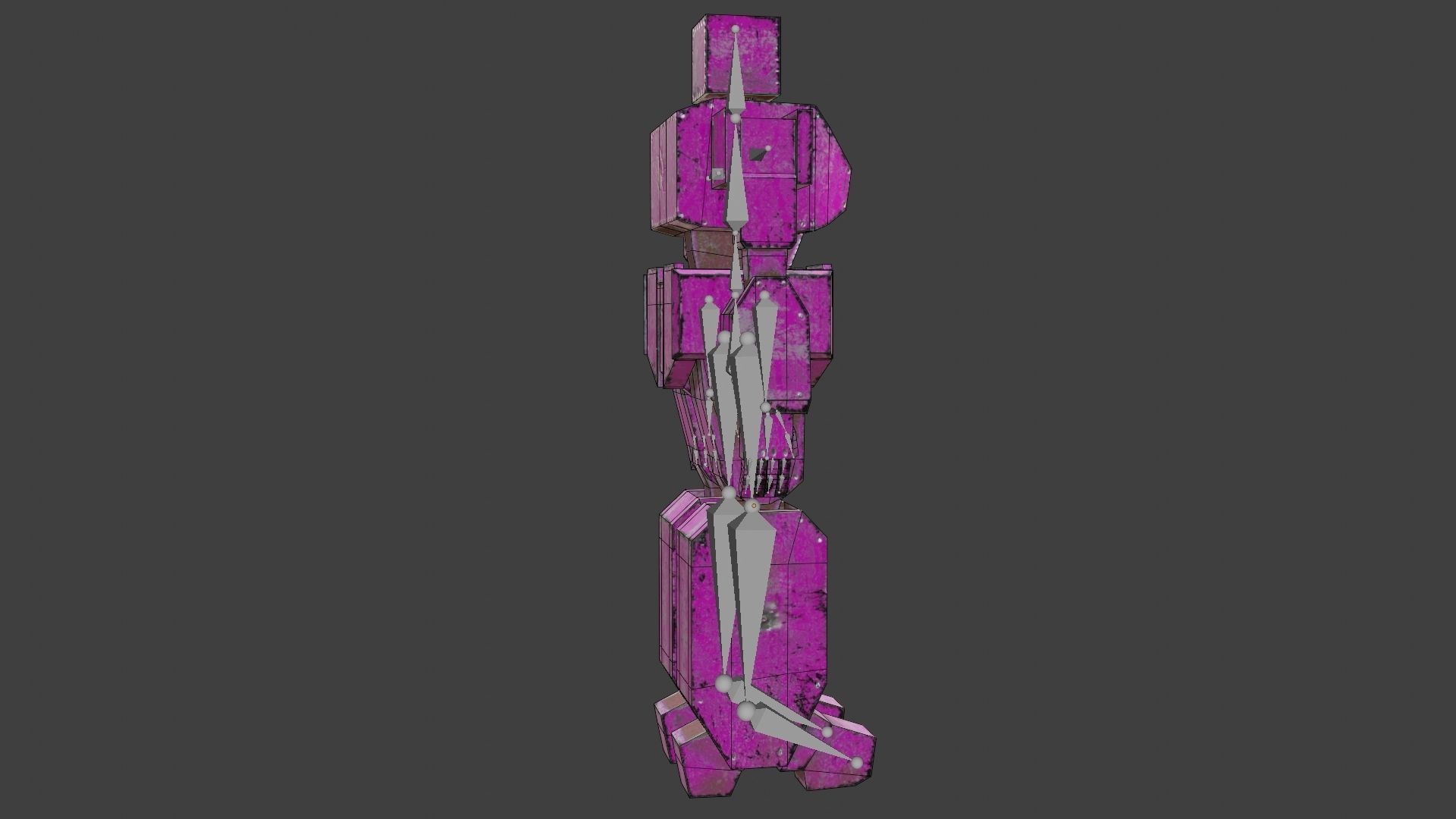 Box Robot Rigged Character Low-poly 3D model_34