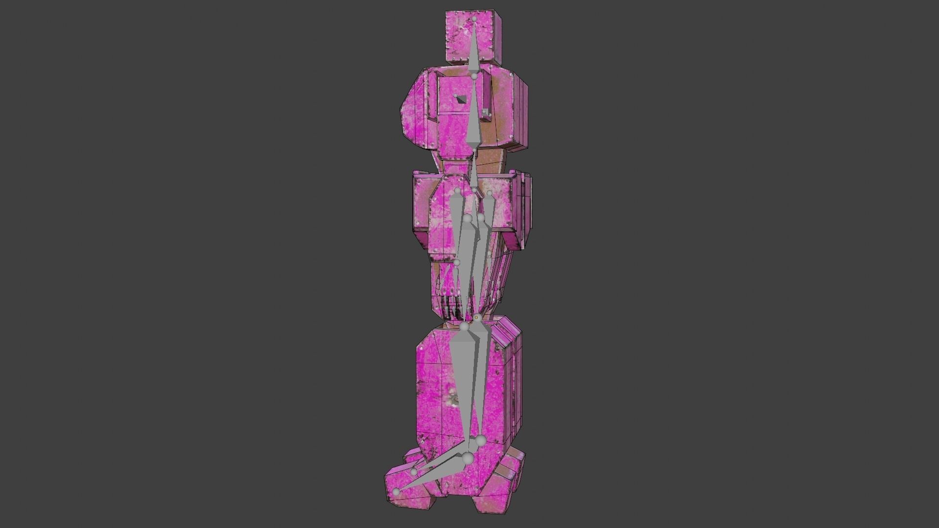 Box Robot Rigged Character Low-poly 3D model_41