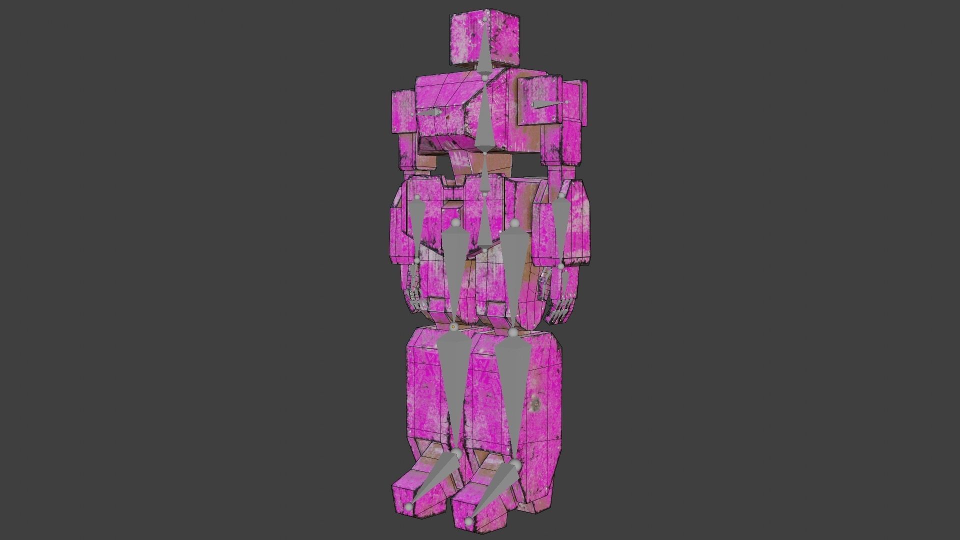 Box Robot Rigged Character Low-poly 3D model_45