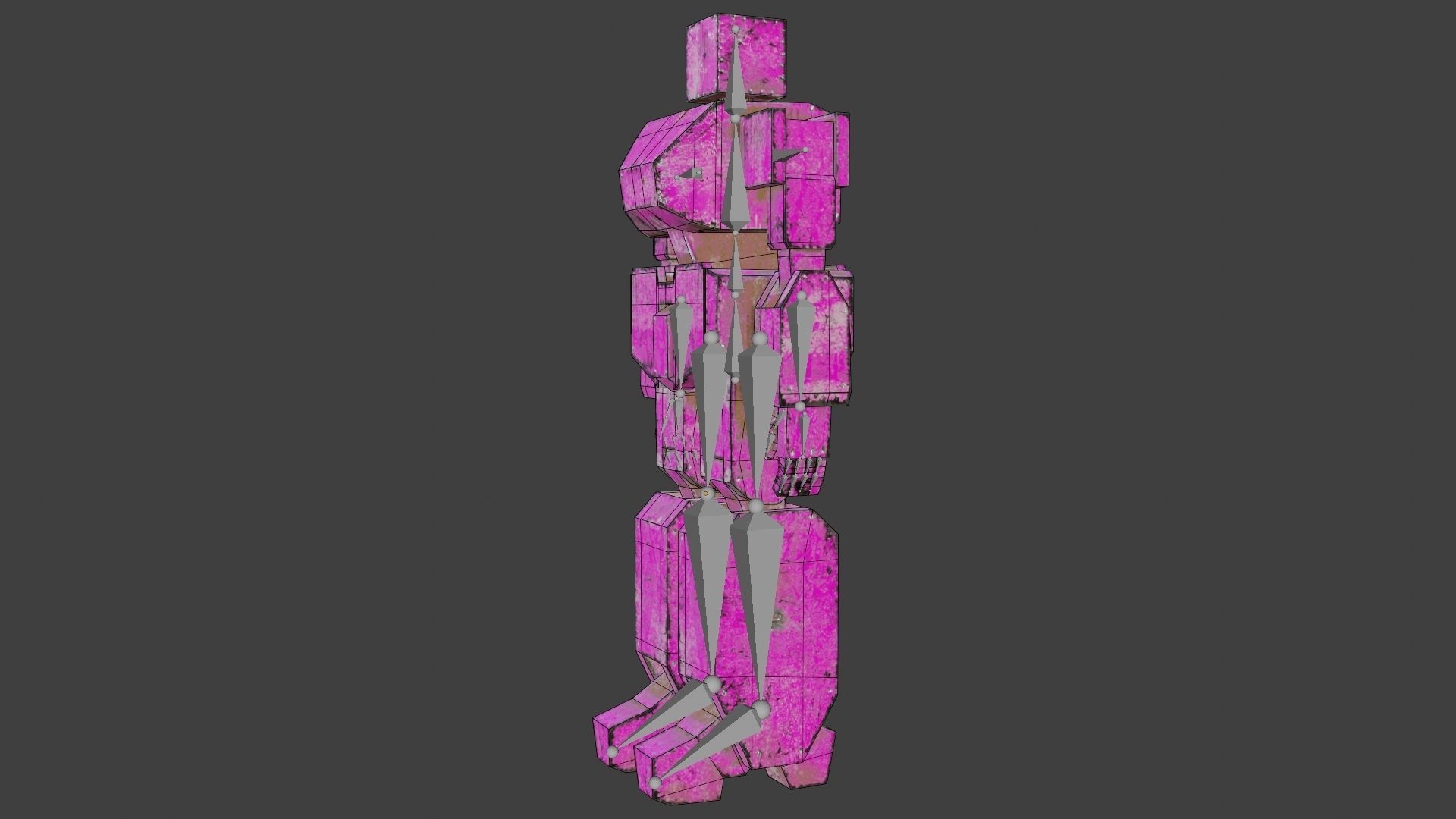 Box Robot Rigged Character Low-poly 3D model_43