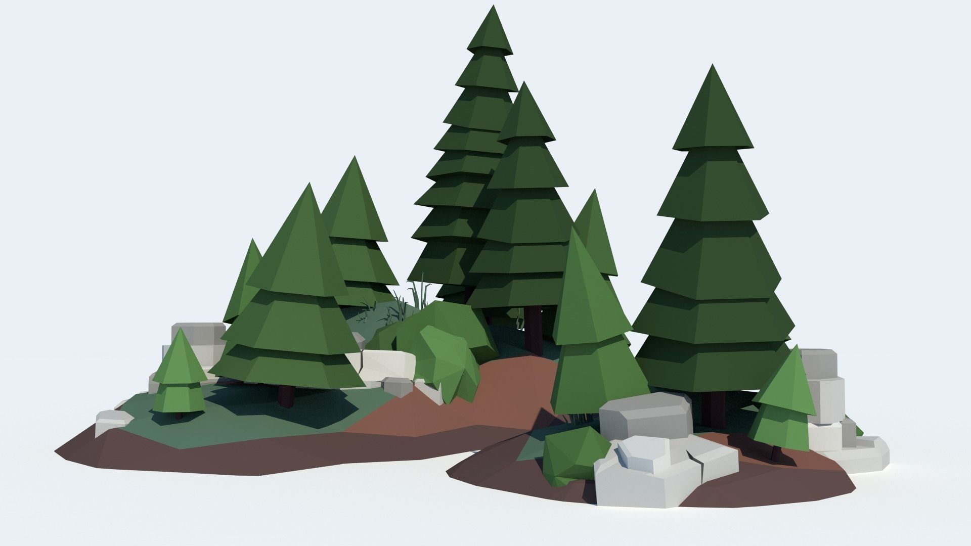 Low Poly Tree Pack Free low-poly 3D model_0