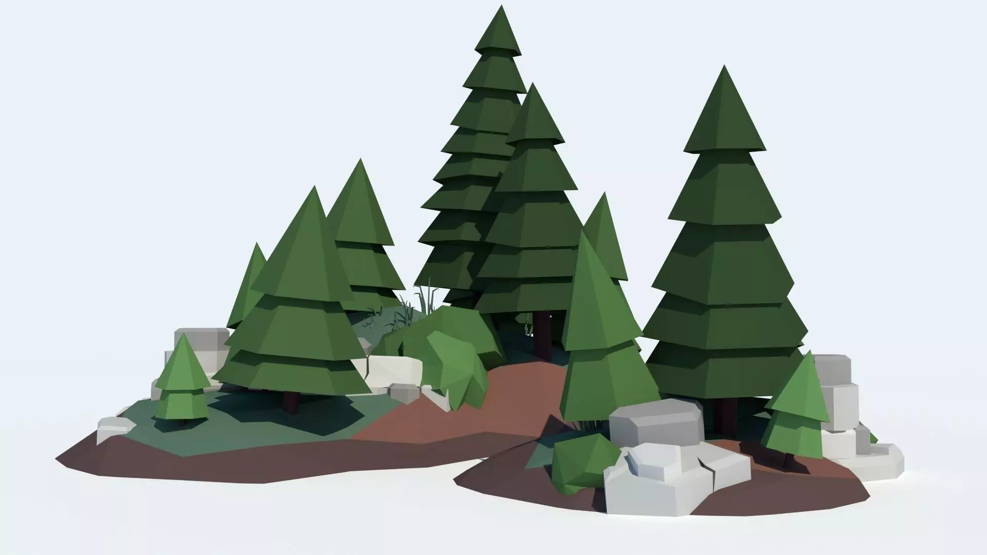 Low Poly Tree Pack Free low-poly 3D model