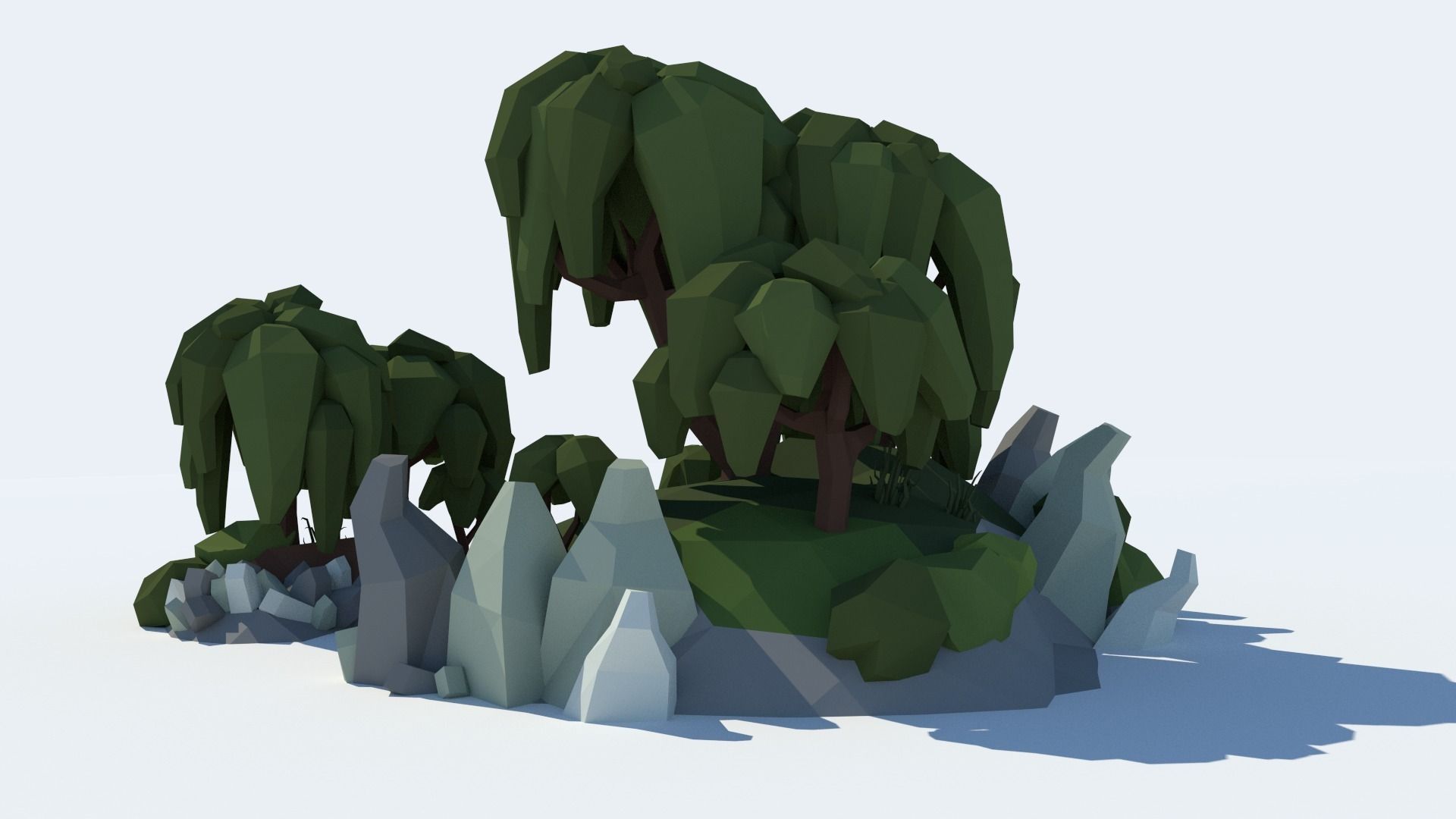 Low Poly Tree Pack Free low-poly 3D model_7
