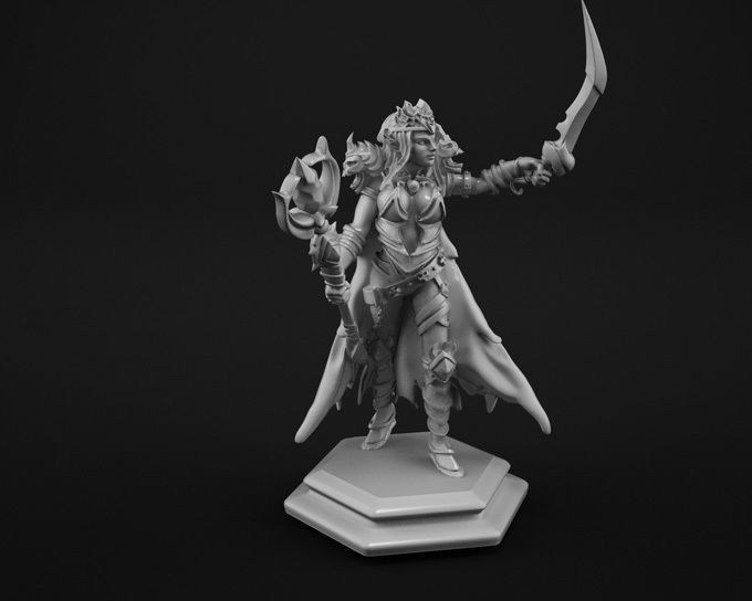 Dark Elf 3D print model_1
