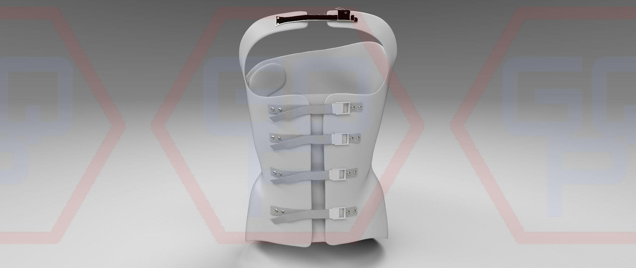 Orthopedic Corset Brace 3D model Low-poly 3D model_19