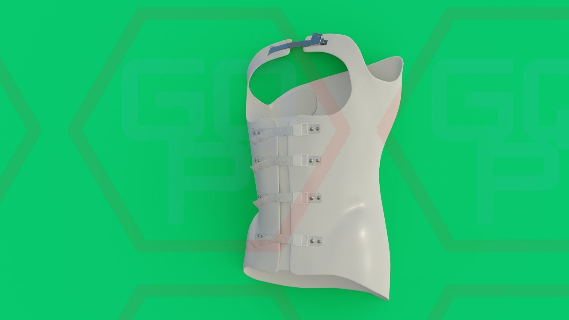 Orthopedic Corset Brace 3D model Low-poly 3D model_17