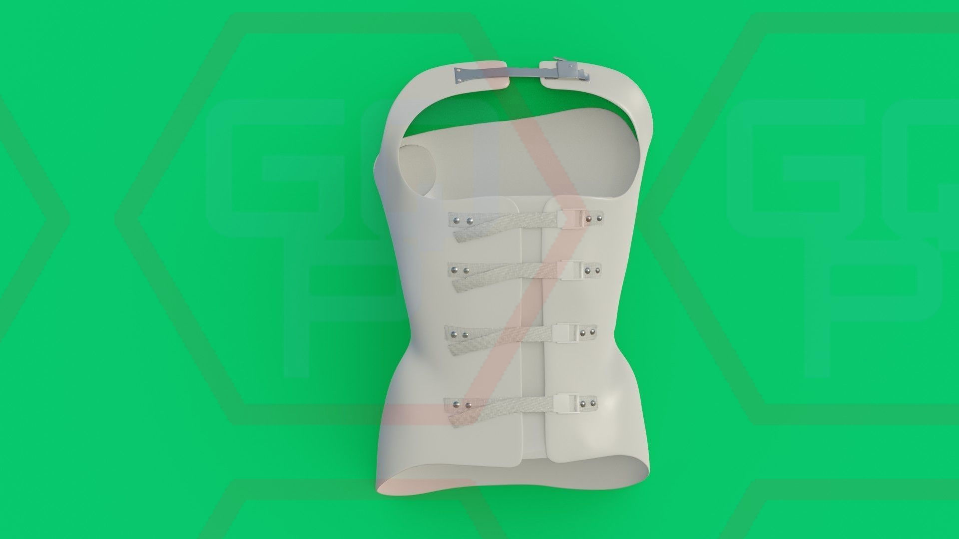 Orthopedic Corset Brace 3D model Low-poly 3D model_12