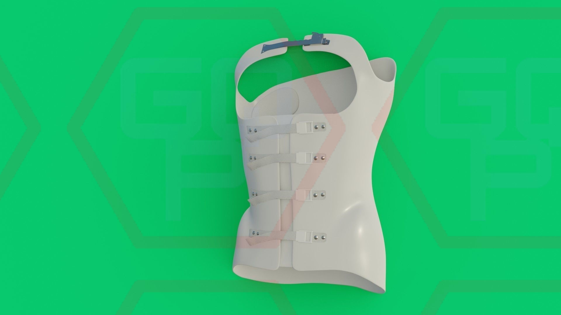 Orthopedic Corset Brace 3D model Low-poly 3D model_25