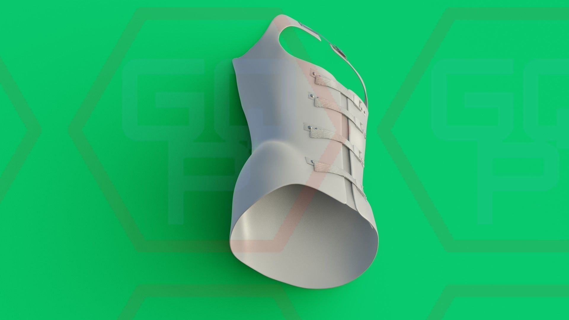 Orthopedic Corset Brace 3D model Low-poly 3D model_23