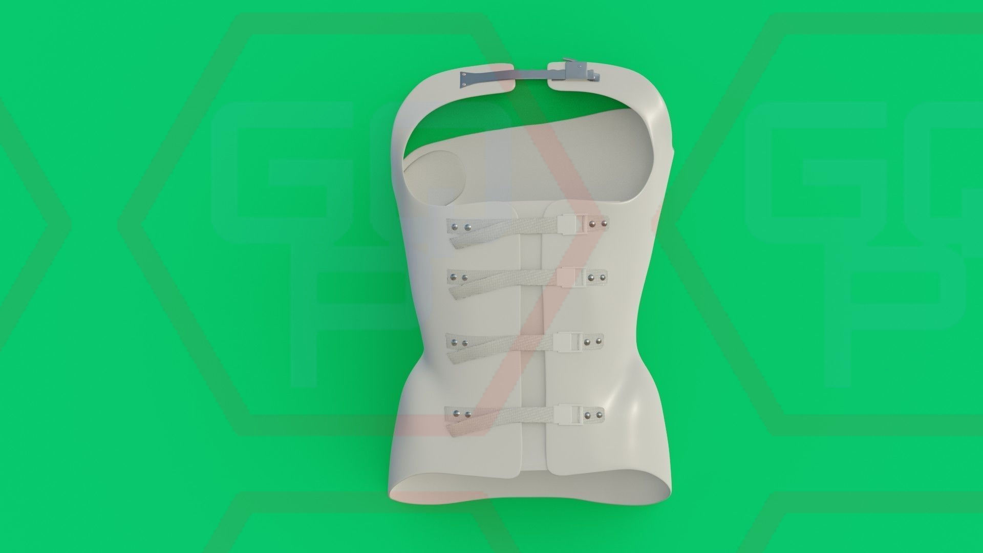 Orthopedic Corset Brace 3D model Low-poly 3D model_10