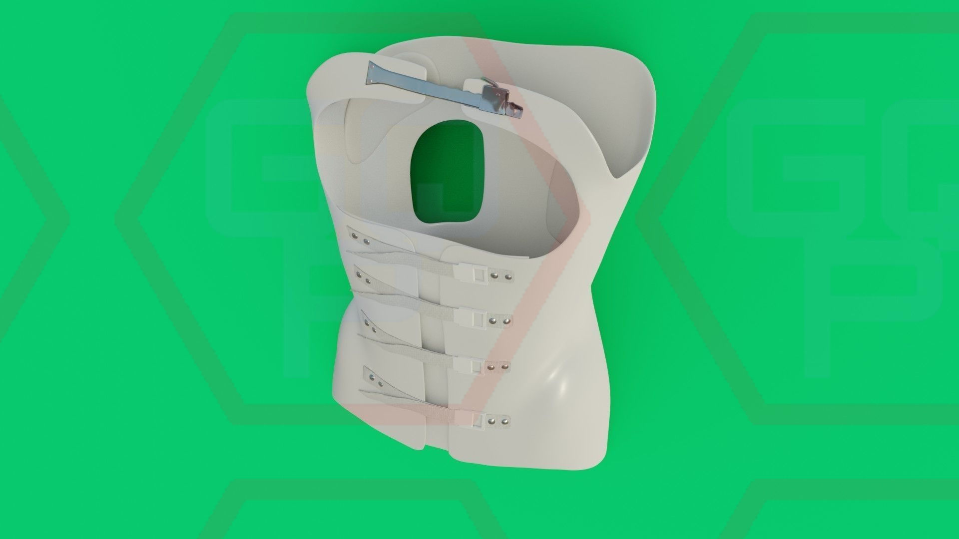 Orthopedic Corset Brace 3D model Low-poly 3D model_15