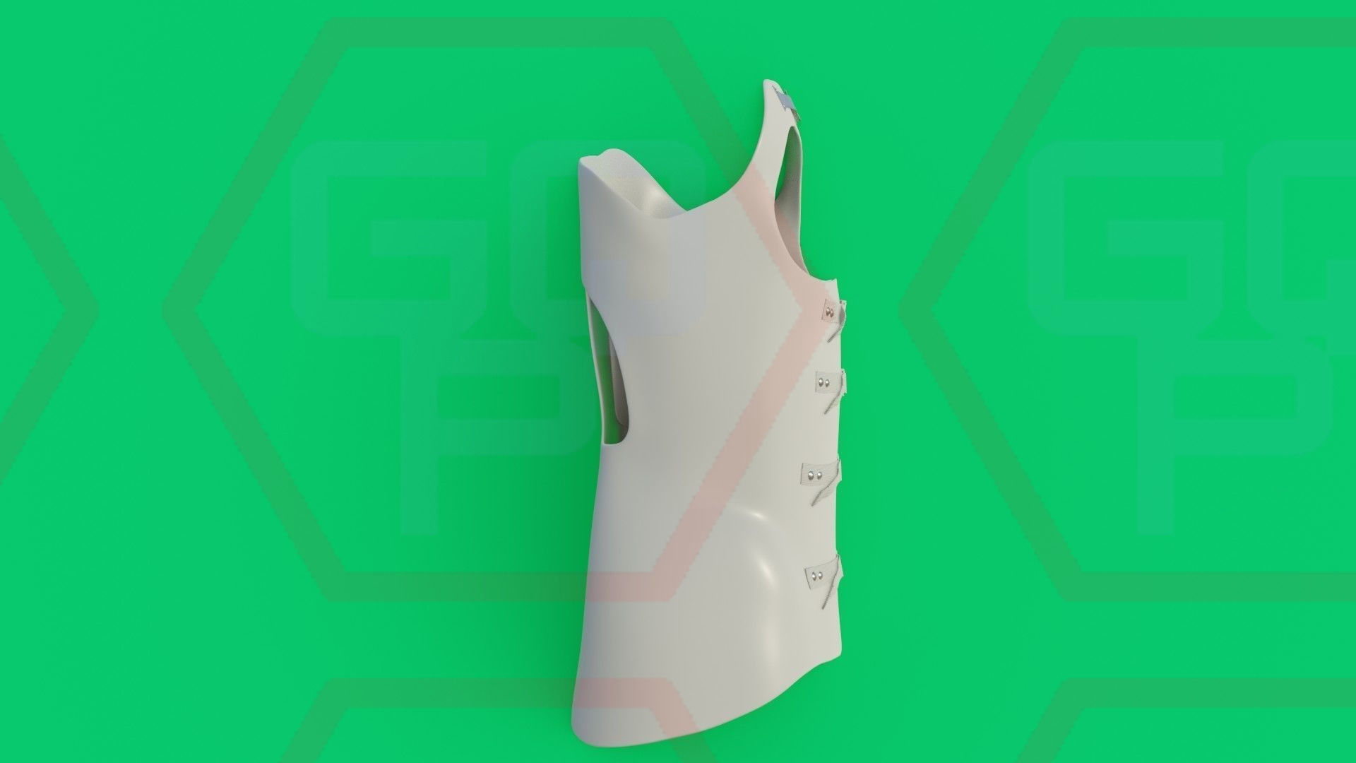 Orthopedic Corset Brace 3D model Low-poly 3D model_8