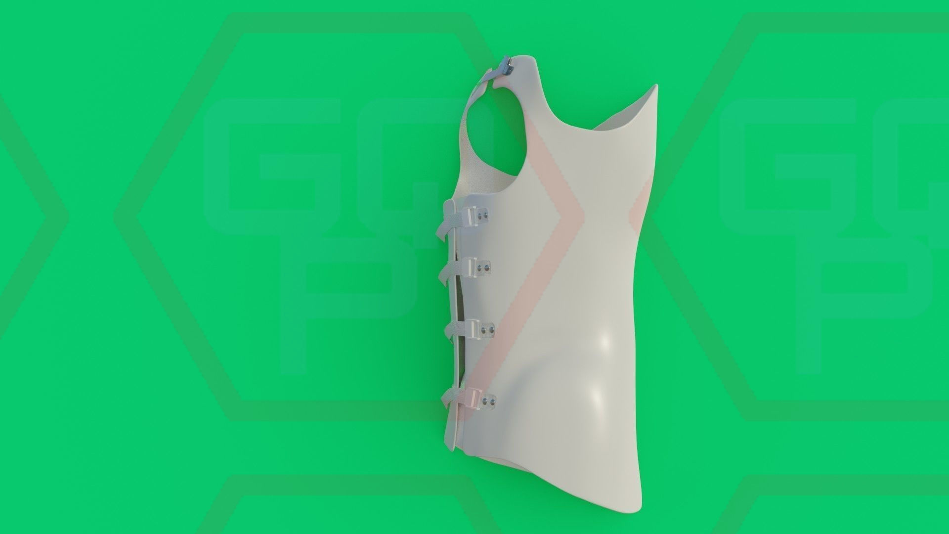 Orthopedic Corset Brace 3D model Low-poly 3D model_16