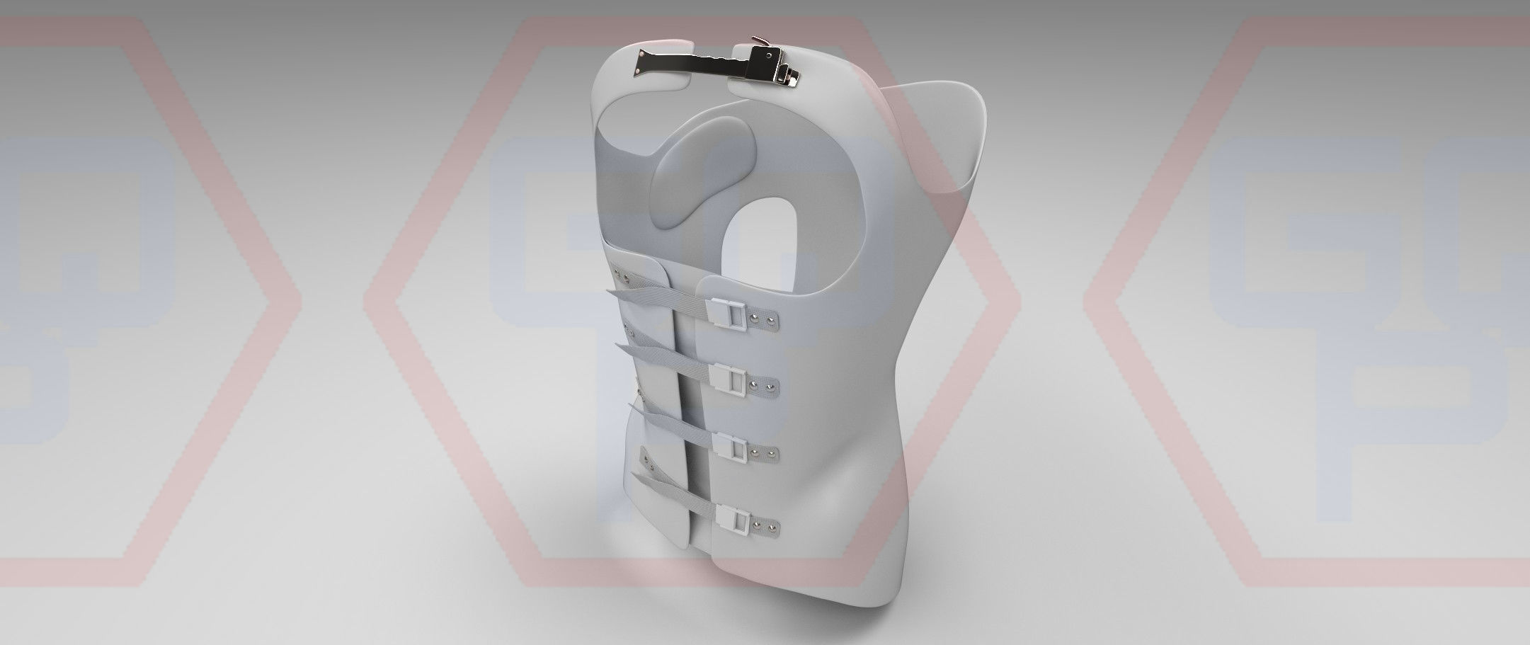 Orthopedic Corset Brace 3D model Low-poly 3D model_2