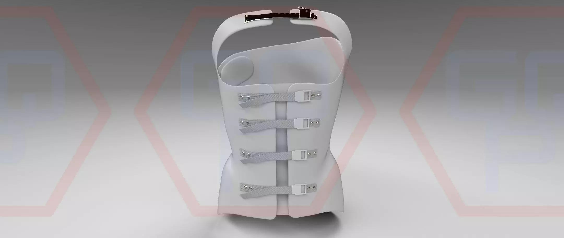 Orthopedic Corset Brace 3D model Low-poly 3D model_0