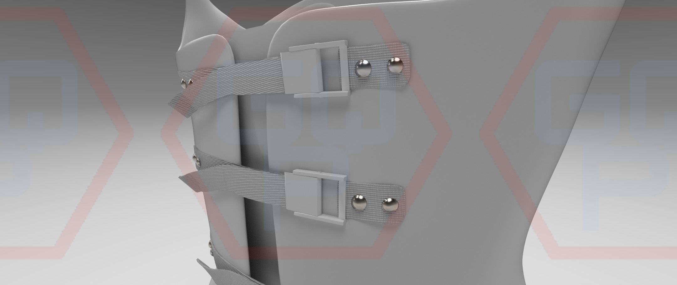 Orthopedic Corset Brace 3D model Low-poly 3D model_13