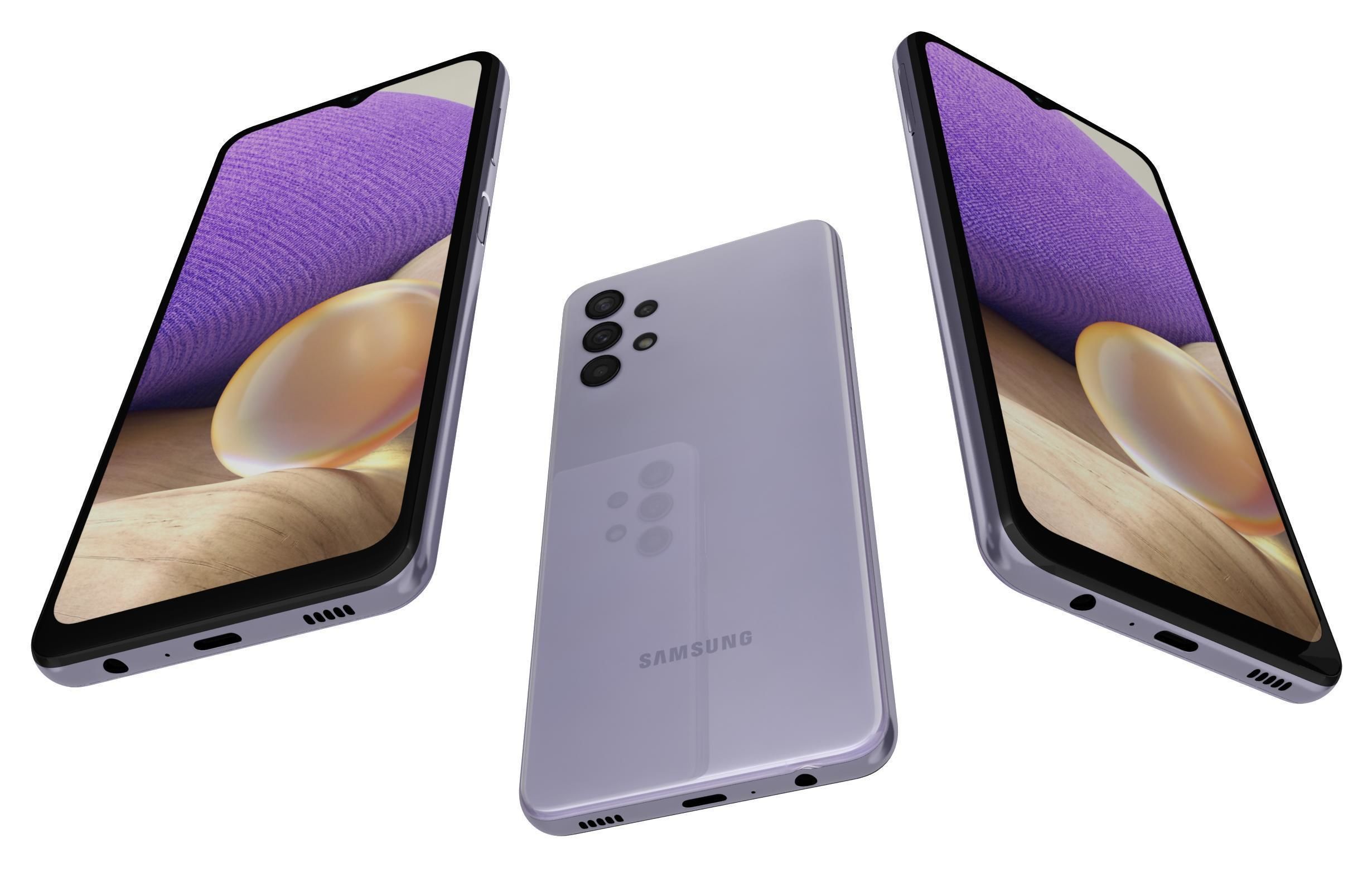 Samsung Galaxy A32 Awesome Violet 3D model_2