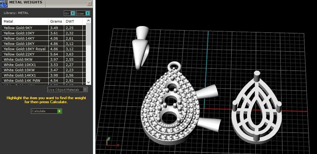 Pendant 1077 3D print model_2