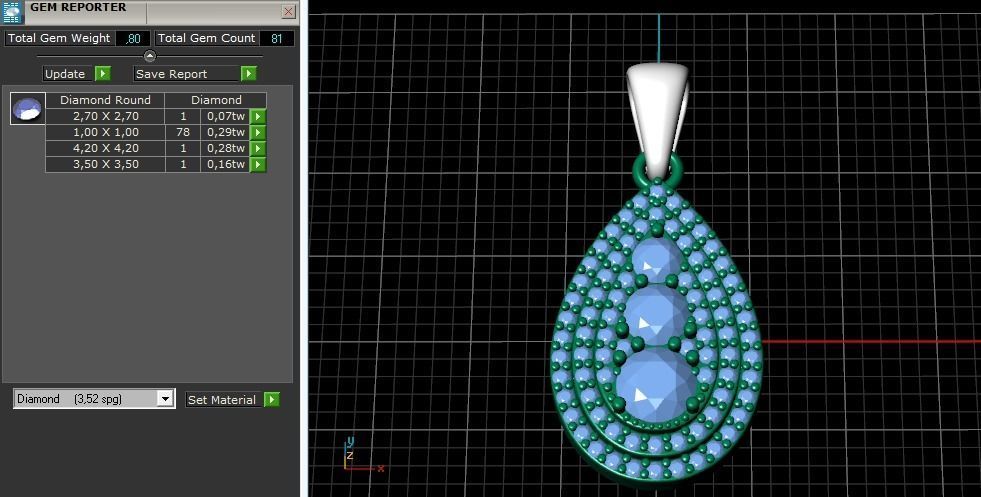 Pendant 1077 3D print model_3