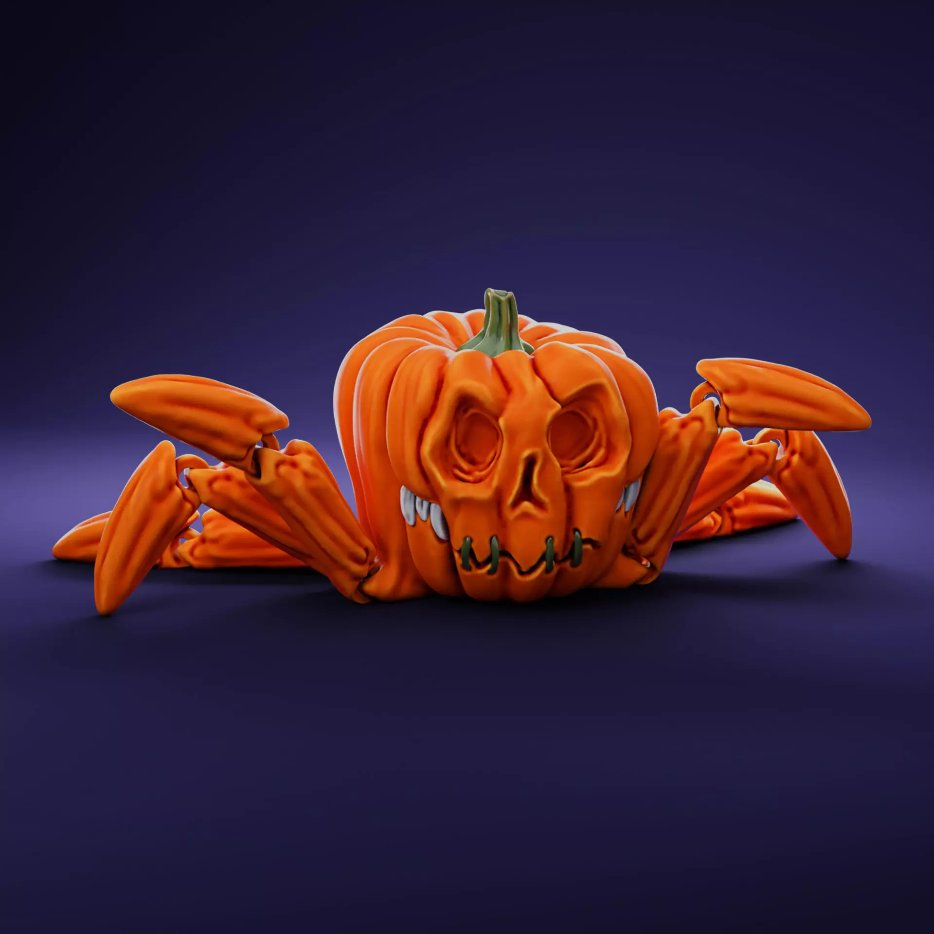 FLEXI HALLOWEEN PUMPKIN PRINT-IN-PLACE 3D print model_0