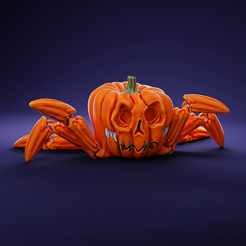 FLEXI HALLOWEEN PUMPKIN PRINT-IN-PLACE 3D print model
