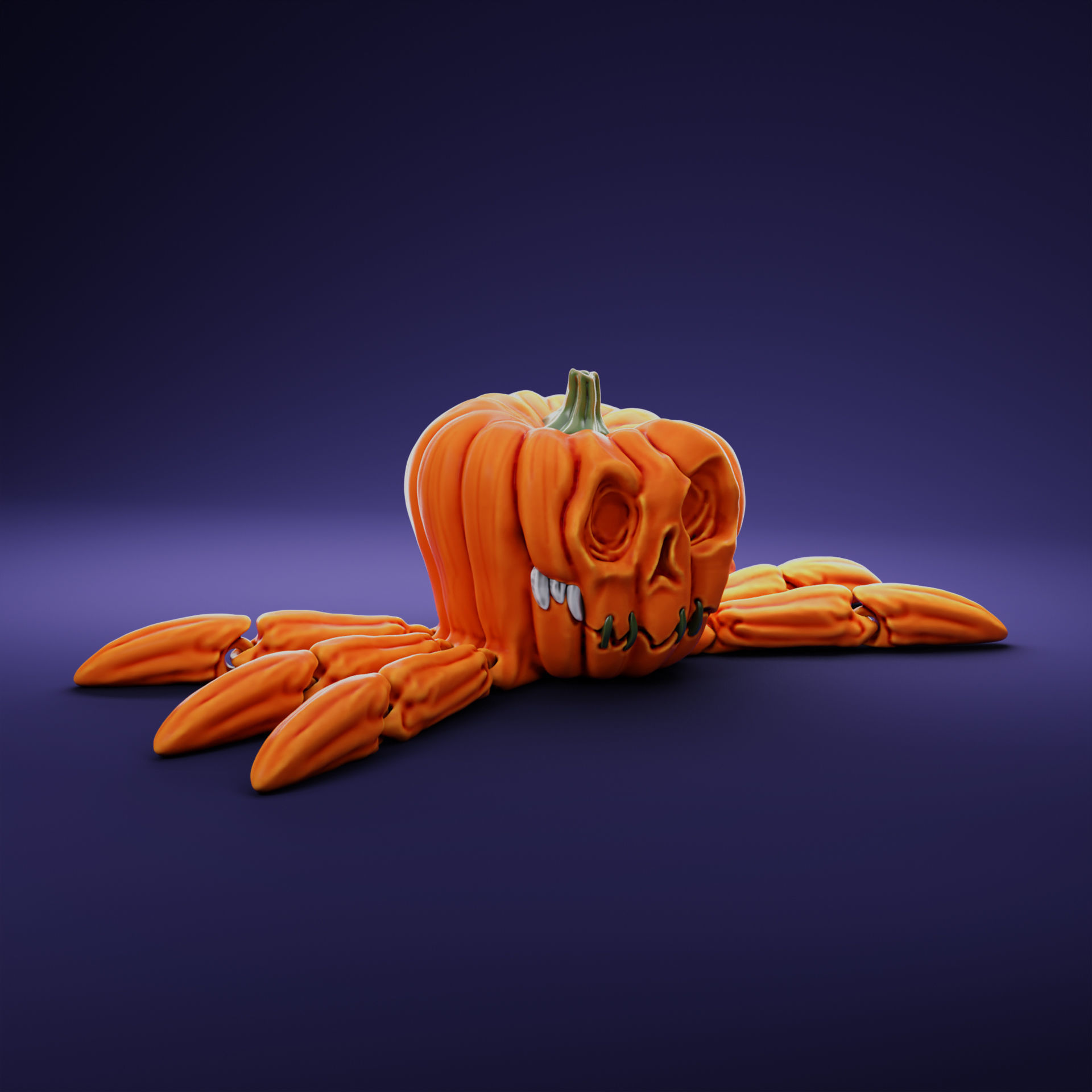 FLEXI HALLOWEEN PUMPKIN PRINT-IN-PLACE 3D print model_5