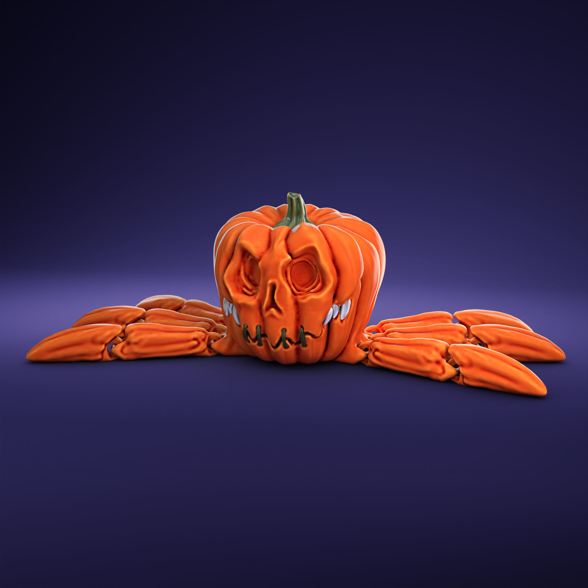 FLEXI HALLOWEEN PUMPKIN PRINT-IN-PLACE 3D print model_1