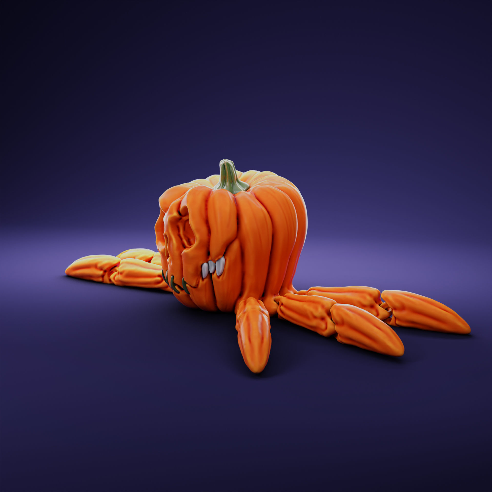 FLEXI HALLOWEEN PUMPKIN PRINT-IN-PLACE 3D print model_2