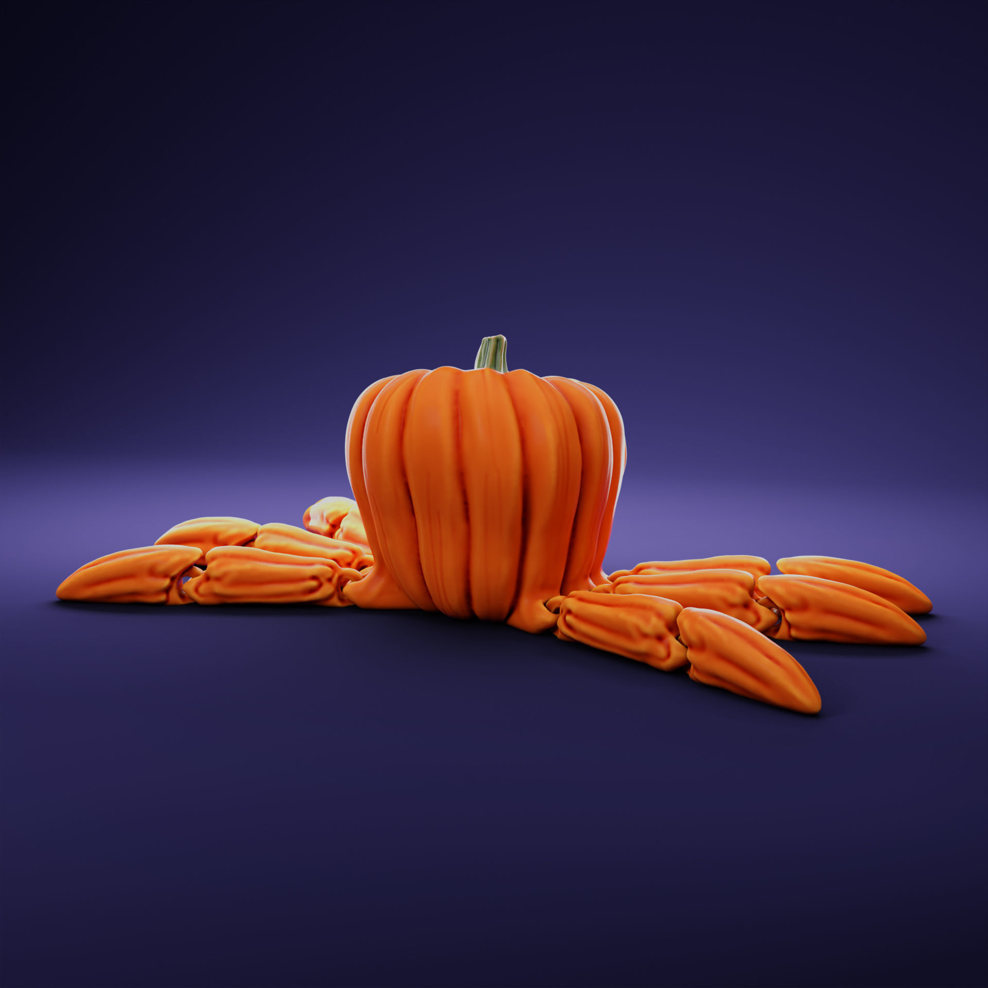FLEXI HALLOWEEN PUMPKIN PRINT-IN-PLACE 3D print model_4