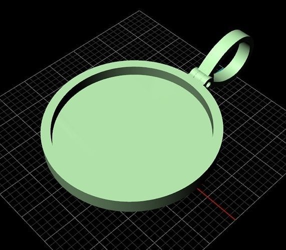 Plain Picture Pendant 1 inch 3D print model