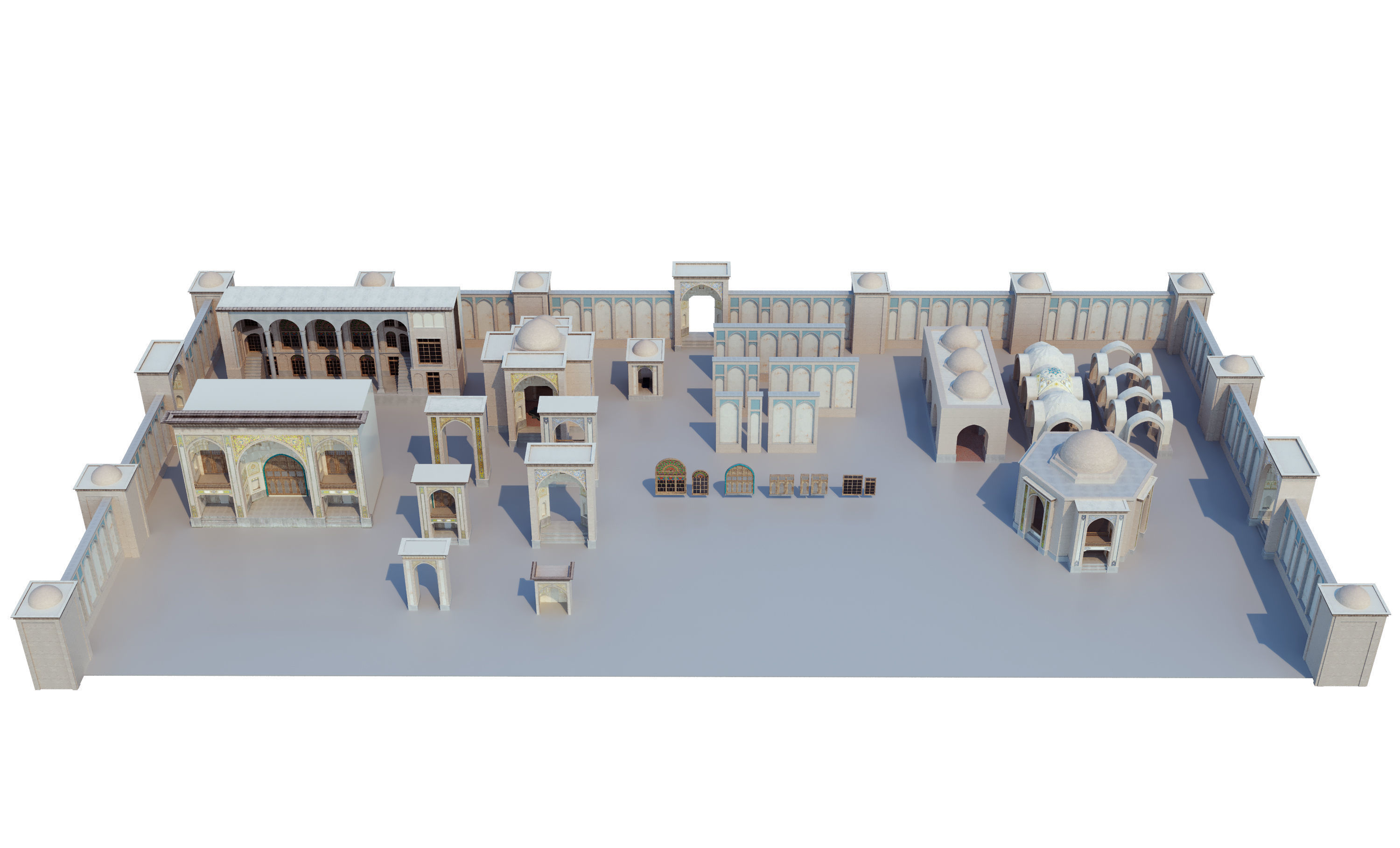 islamic arabic turkish building kitbash vol 1 Low-poly 3D model_32