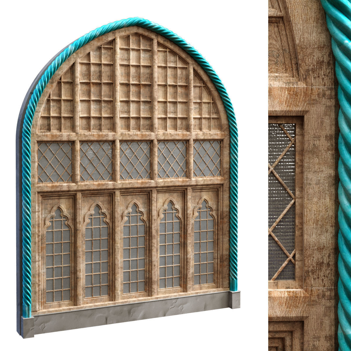islamic arabic turkish building kitbash vol 1 Low-poly 3D model_10