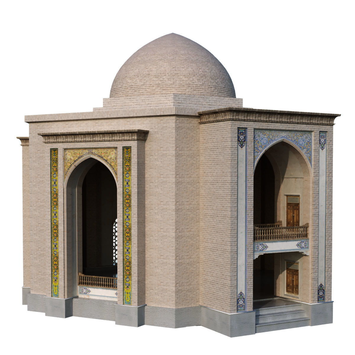 islamic arabic turkish building kitbash vol 1 Low-poly 3D model_29