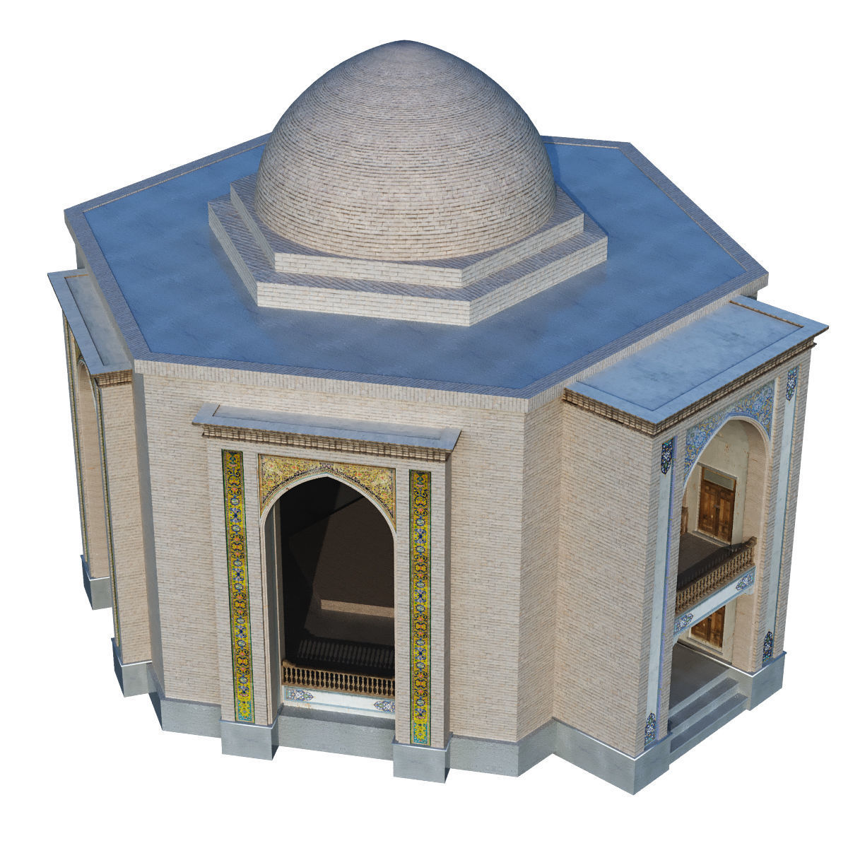 islamic arabic turkish building kitbash vol 1 Low-poly 3D model_19