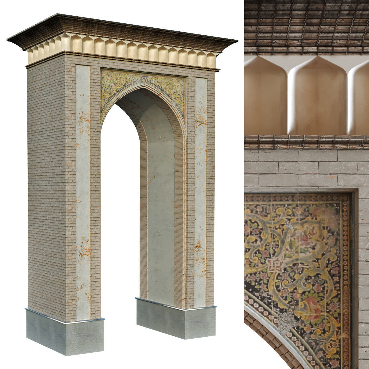 islamic arabic turkish building kitbash vol 1 Low-poly 3D model_27