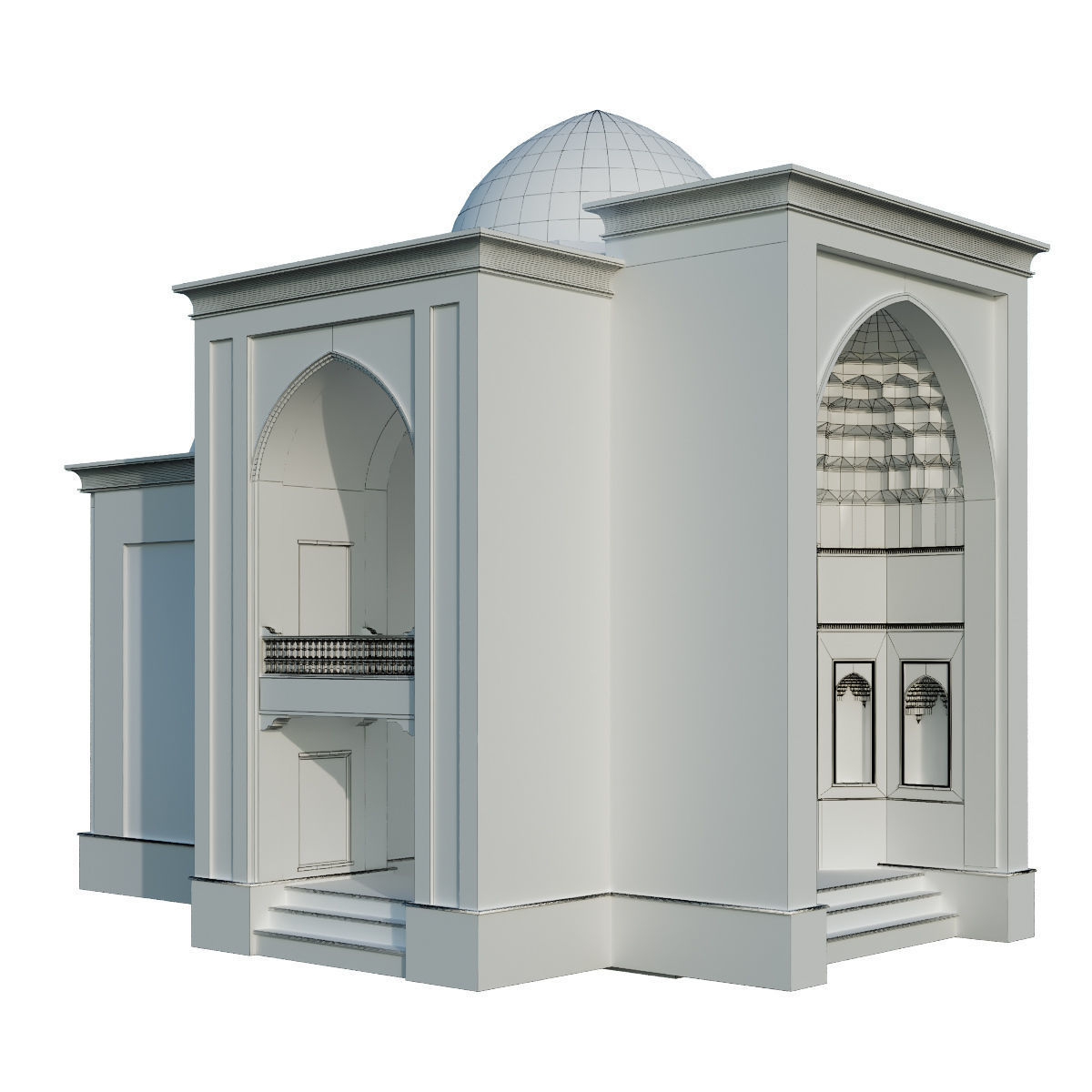 islamic arabic turkish building kitbash vol 1 Low-poly 3D model_24