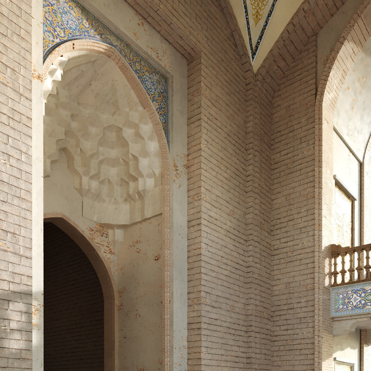 islamic arabic turkish building kitbash vol 1 Low-poly 3D model_6