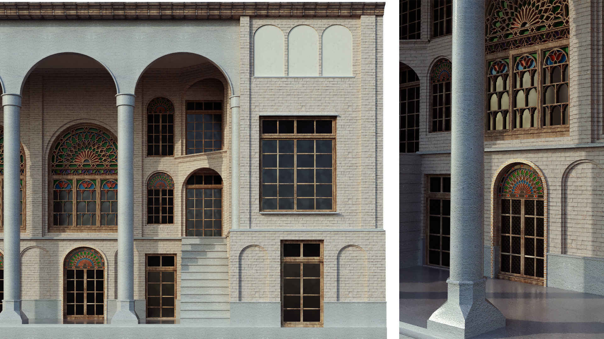 islamic arabic turkish building kitbash vol 1 Low-poly 3D model_3