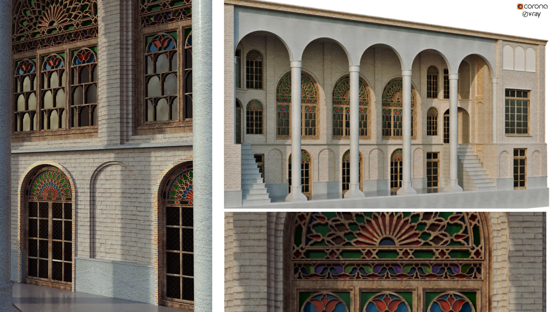 islamic arabic turkish building kitbash vol 1 Low-poly 3D model_4